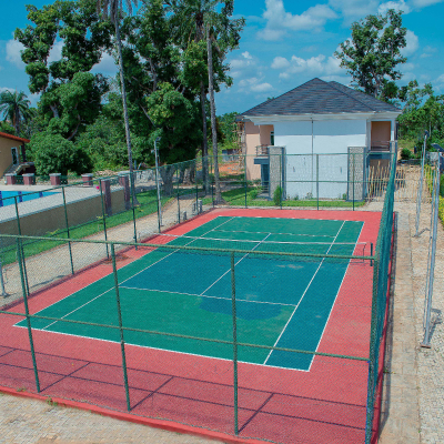 Lawn tennis court at the nelson mandela gardens asaba